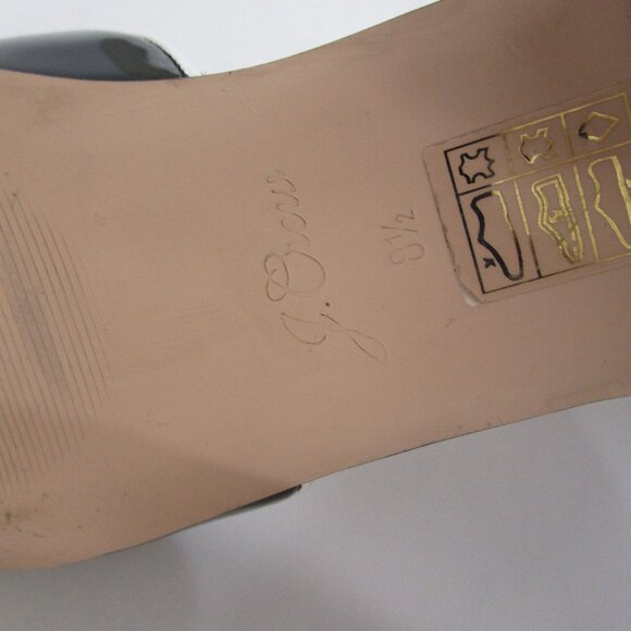 J. Crew Womens Black Patent Leather Piped Ballet Ankle Flats Size 8.5 - Picture 9 of 9